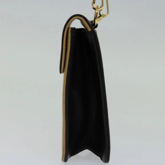 CHANEL Matelasse Hand Bag Leather Beige CC Auth 68905A - Picture 4 of 16